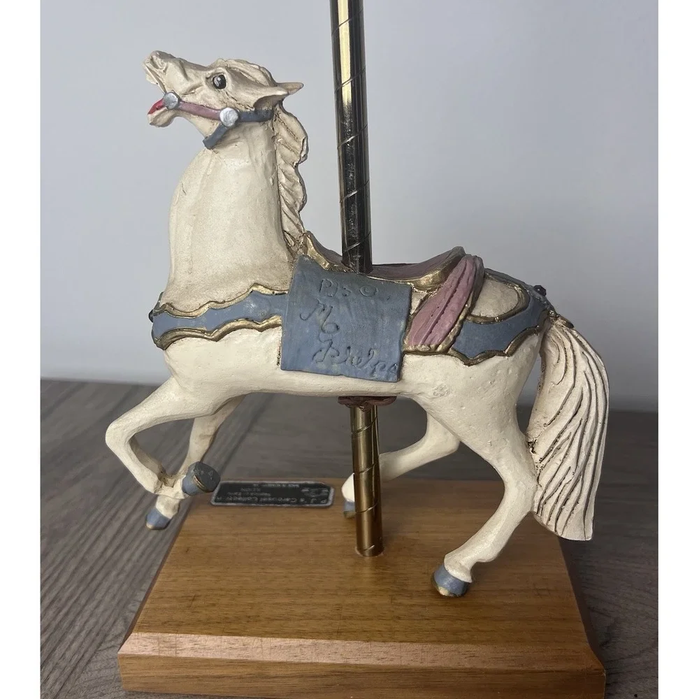 VINTAGE RARE PJ's Carousel Horse Wood Carved Figurine 